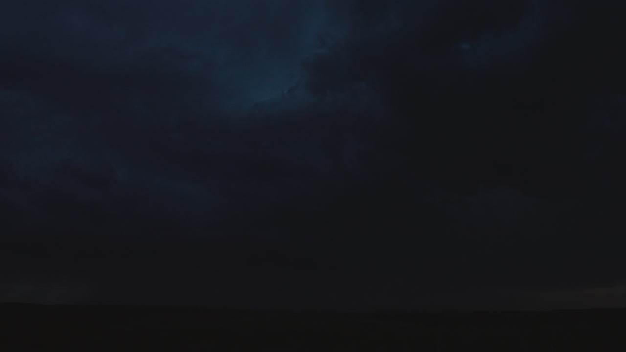 Dark Stormy Night Sky with Heavy Clouds