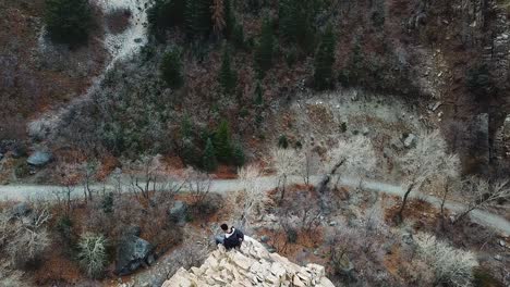 Aerial-View-of-Provo-Mountain,-Utah-USA