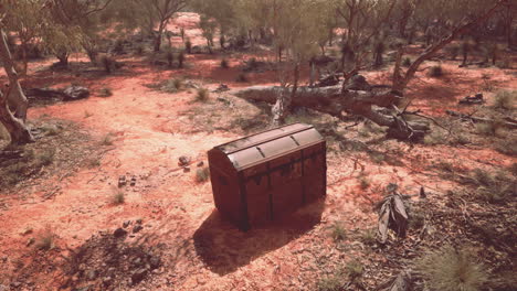 closed wooden treasure chest on sandy beach