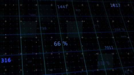 animation of digital data processing over black background