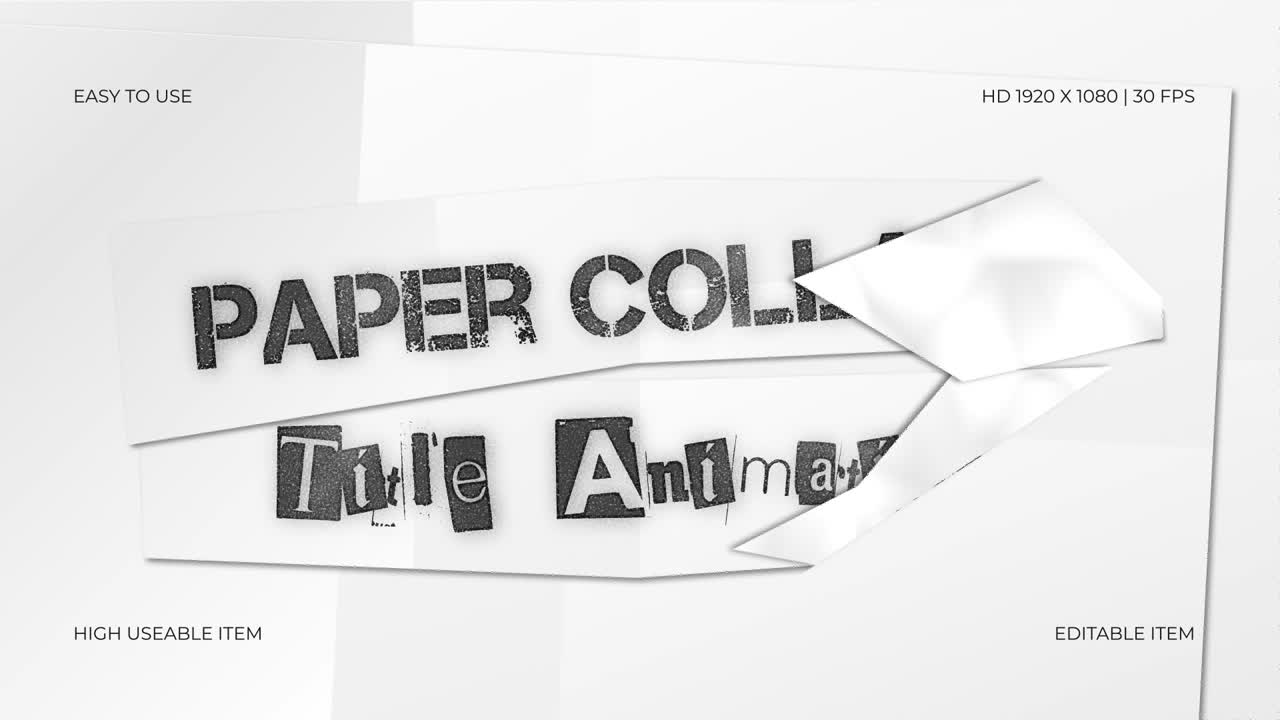 Abstract Paper Peeling and Folding Animation Revealing Text