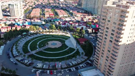Aerial-shot-of-Erbil-showing-Sakura-park---MRF-Tower---erbil-iraq-4k
