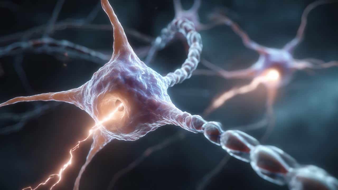 Exploring the Intricate World of Neurons: A Stunning Visualization of Neural Connections and Electrical Activity in the Nervous System