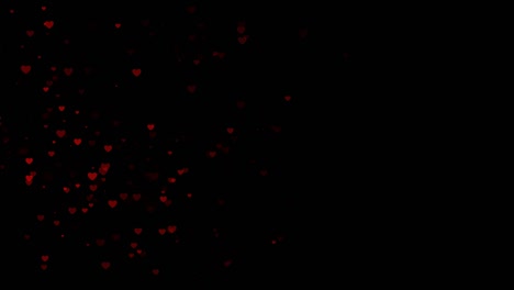las partículas de corazón de confeti fondo abstracto con bokeh brillante, fondo de partículas de corazón progresivo bookeh.