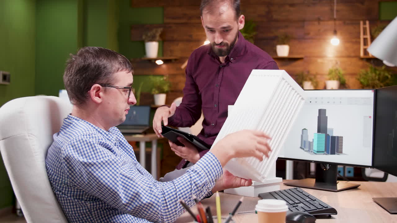 Business meeting in an office setting