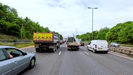 vehicles moving on a busy highway