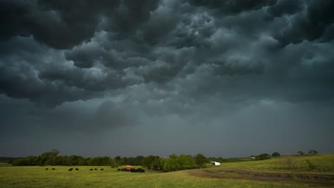 Storm Approaching Farmland