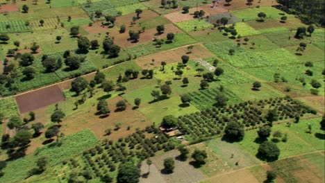 Luftaufnahme-Von-Ländlichen-Ackerland-Im-Hochland-Von-Guatemala