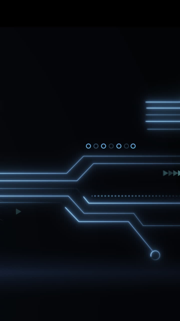 animación del procesamiento de datos con un modelo de casa en 3d sobre una placa de circuito de computadora