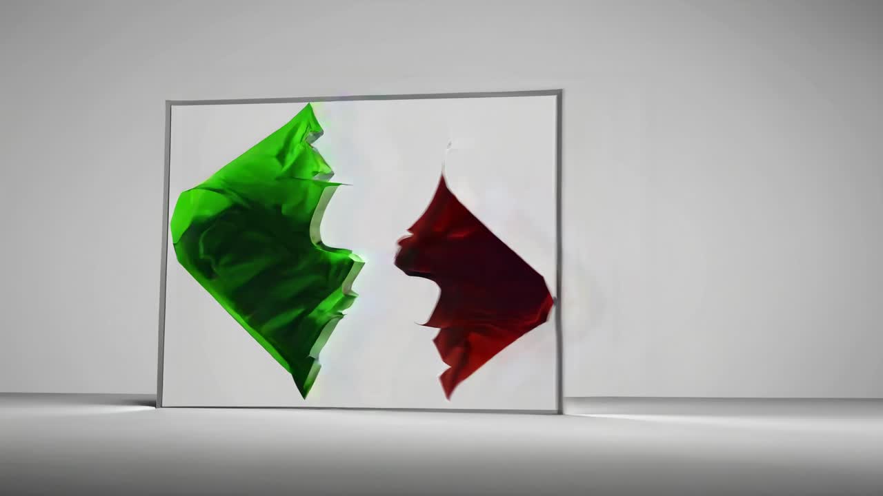 다이아몬드 프레임에 추상적인 얼굴