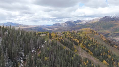 drone view of road on hill and high mountain landscape