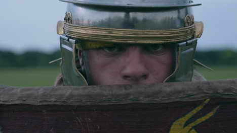 roman soldier in reenactment