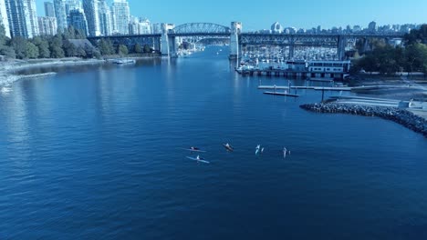 Kayak-outrigger-float-on-left-side-birds-top