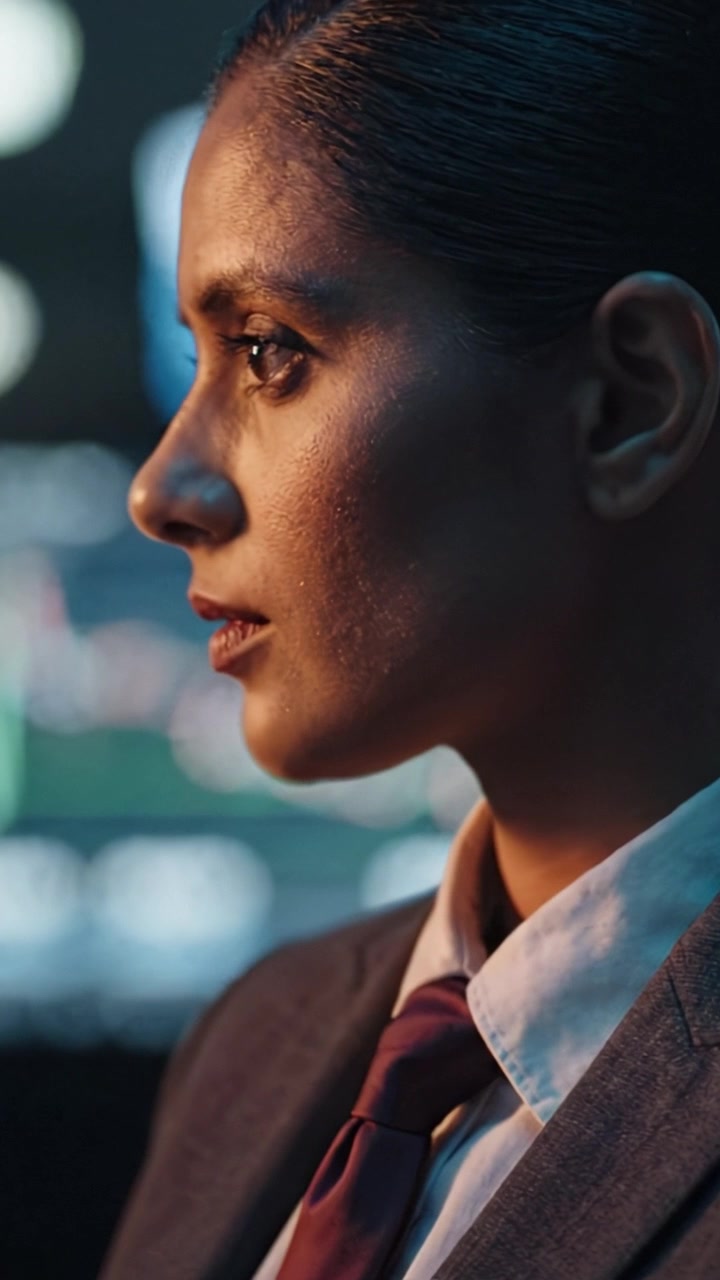 A Focused Professional in a Suit: Capturing the Intensity and Determination in the Profile of an Individual with a Smart Look and Minimalist Background