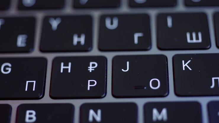 Close-up of a laptop keyboard