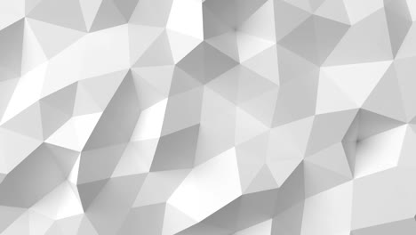 hermosa superficie poligonal blanca moviéndose en animación 3d sin costuras. fondo de diseño de movimiento abstracto en 4k. proceso generado por computadora. ultra hd.
