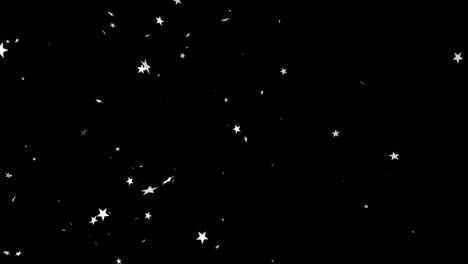 animación de estrellas de navidad cayendo sobre un fondo negro