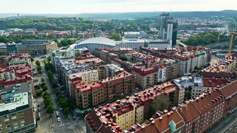 Aerial-towards-the-Svenska-Mässan-convention-center