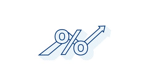 percentage with arrow up and down. banking, credit, interest rate. motion graphic