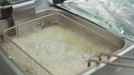 alimentos fritos en una freidora comercial