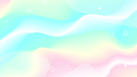 motion abstract geometric shapes colorful memphis background. flowing fluid waves. sparkles, glow gradient. beautiful liquid pattern. gradient bright retro elements. looped animation