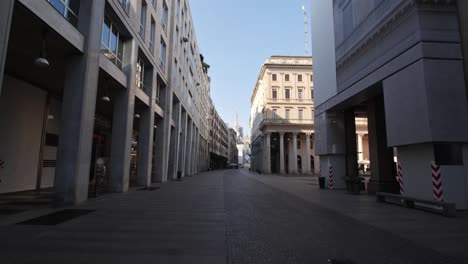 milan, italy empty street