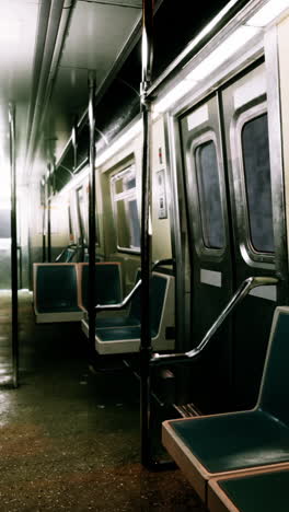 empty subway car interior