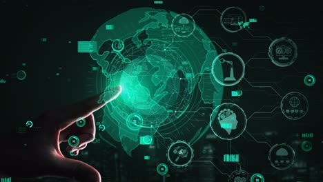 el concepto de ingeniería futurista de la industria 4.0.