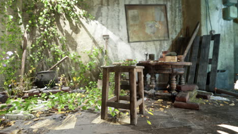 vieja casa abandonada cubierta de hiedra