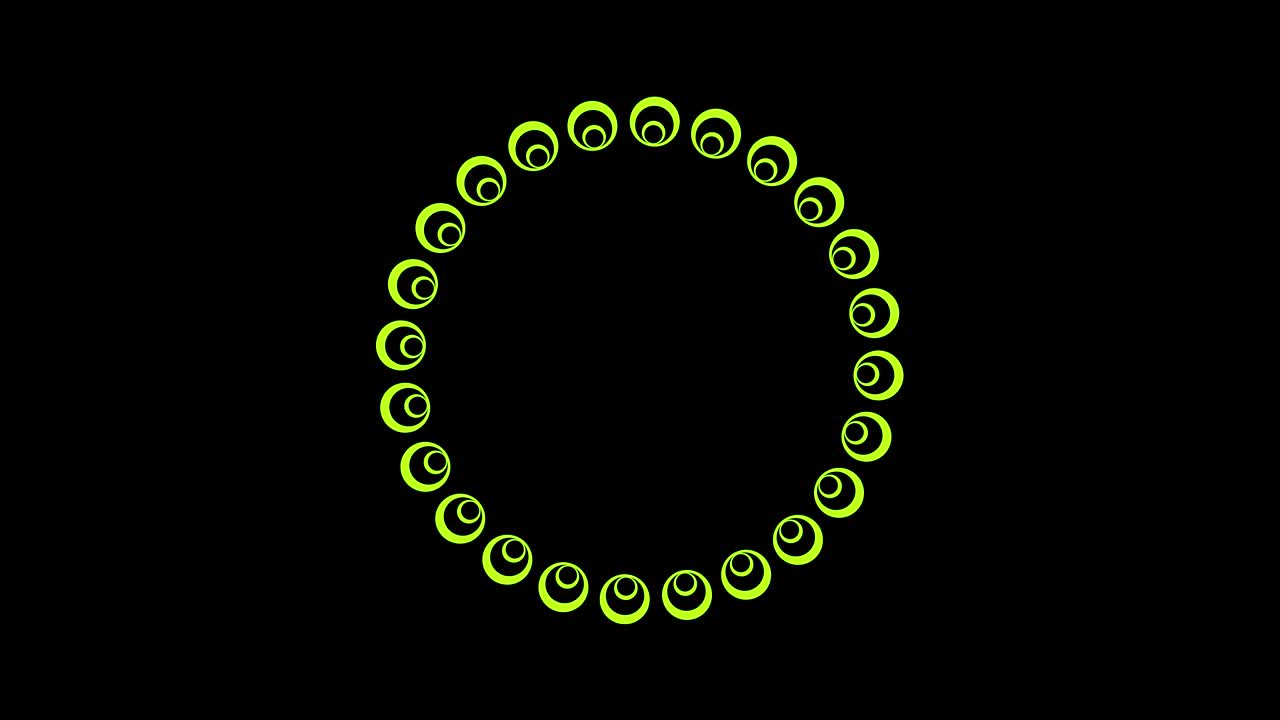 중앙에서 회전하고 크기를 늘려서 전체 배경을 고 사라지는 그래픽 디자인입니다.