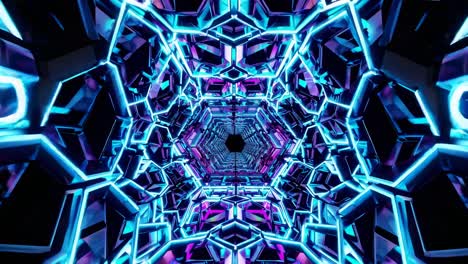 neon geometric tunnel