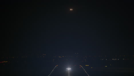 airport runway operations at night