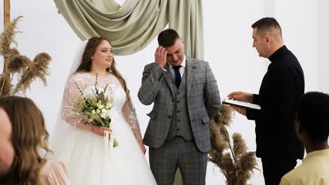 couple in love at the altar