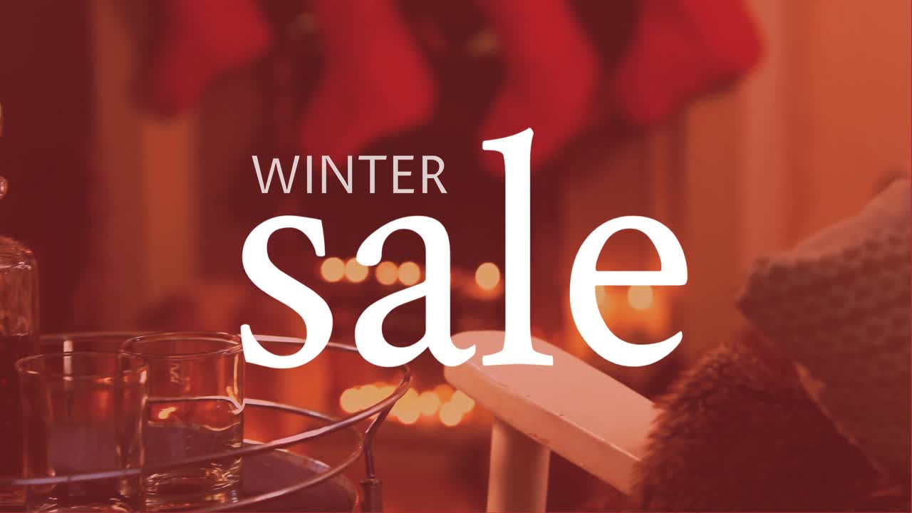 video generado digitalmente de la venta de invierno 4k