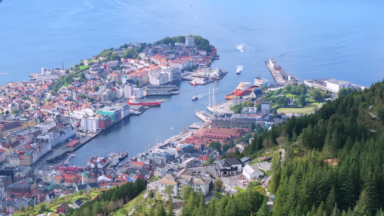 Aerial View of Bergen, Norway