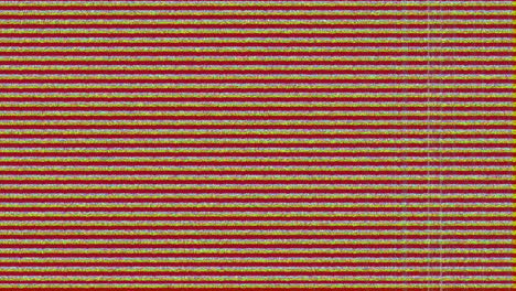 animación de la grabación de la interfaz digital en pantalla con fallo en fondo rojo