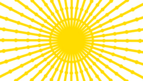 animación primitiva con bucle. la forma redonda geométrica está girando.