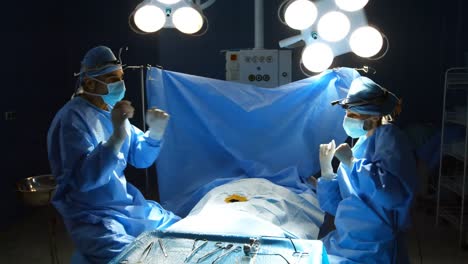 Surgeons-dancing-after-performing-a-successful-operation