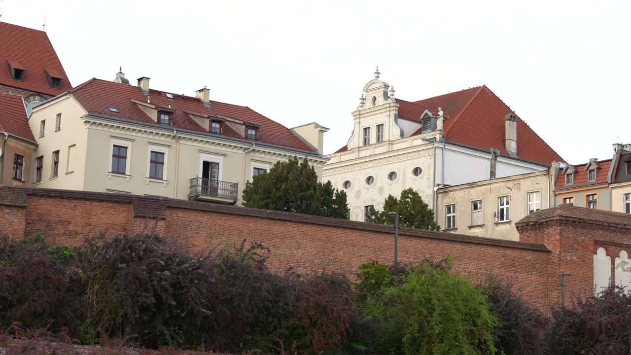 Torun old city walls and architecture, historic town in Poland