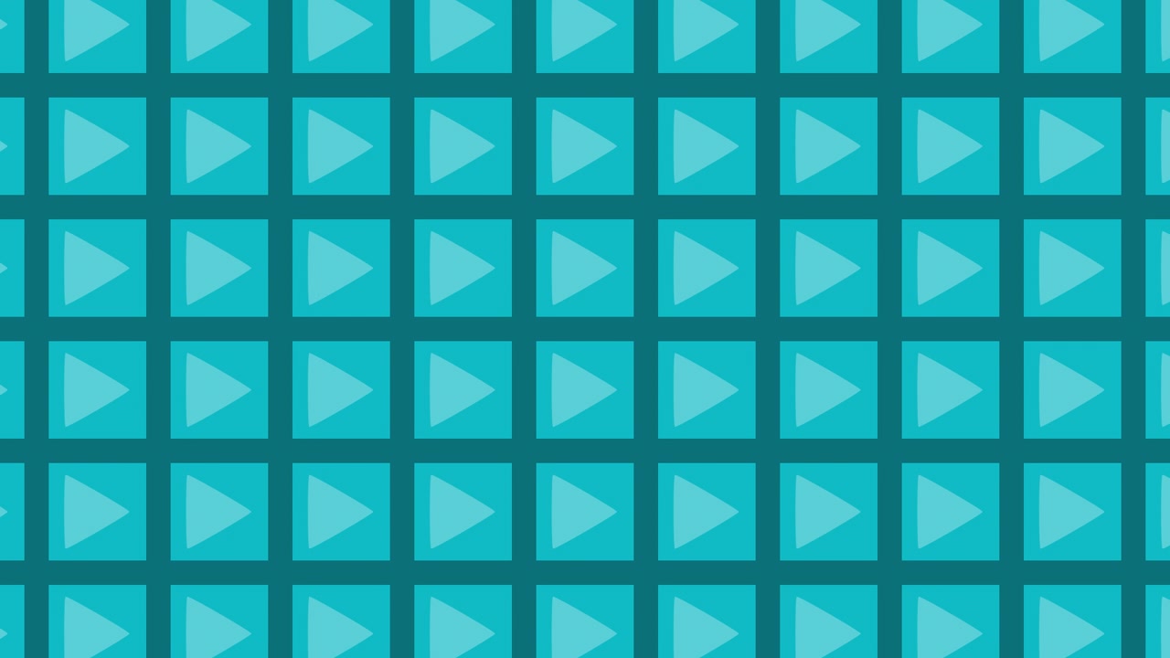 Teal Geometric Pattern with Play Buttons
