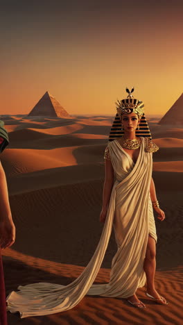 ancient egyptian royalty in the desert