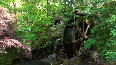 An-old-water-mill-cycling-water-from-a-cold-mountain-stream