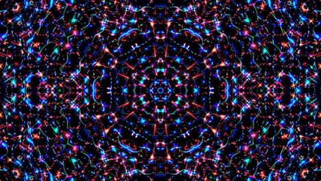 hermoso caleidoscopio abstracto que brilla, una luz radiante que regula los movimientos sutiles