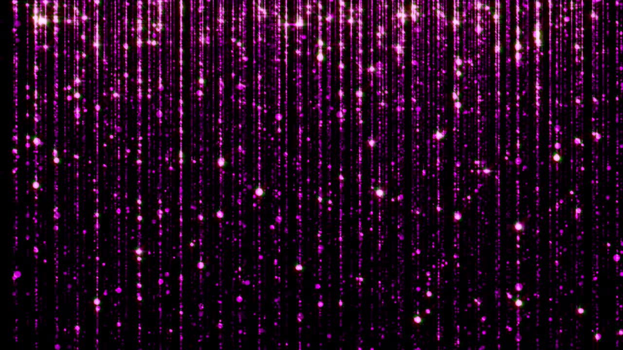 Abstract falling bright particles. Glamorous rain for background. Looped