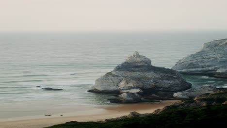 coastal scenery with a rocky outcrop