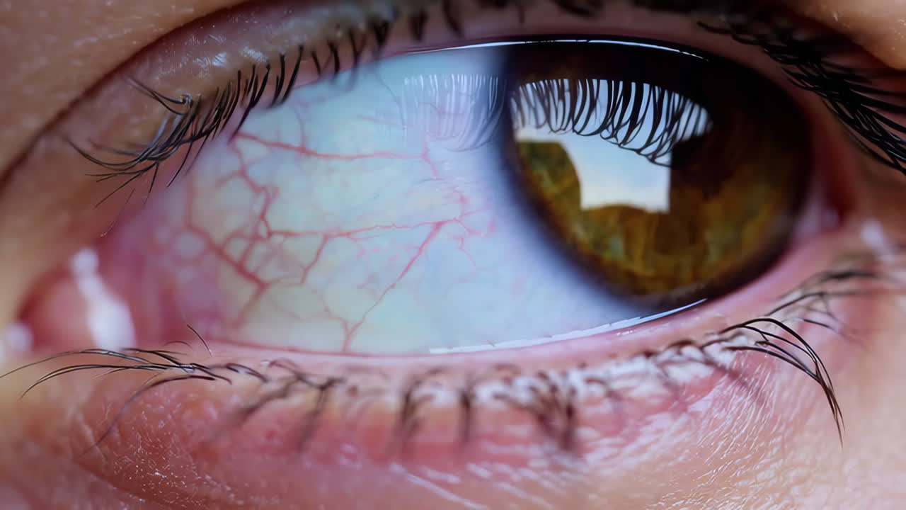 인간 눈의 클로즈업