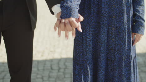 close-up shot of hands of couple