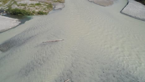 Aerial-of-a-River-in-a-mountain-valley