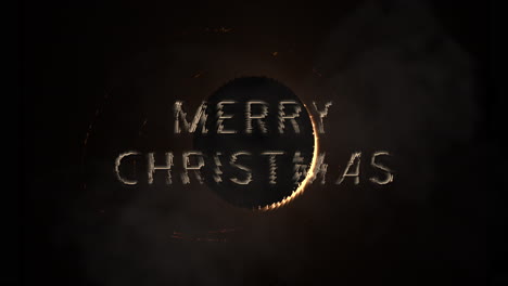Merry-Christmas-text-with-gold-light-of-moon-in-galaxy