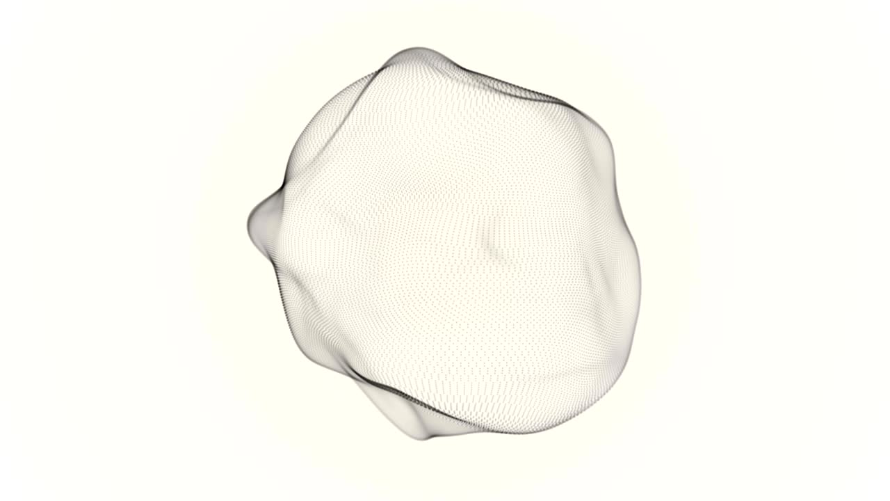 원활한 추상적인 애니메이션: 점과 선으로 이루어진 무형 모양의 변형